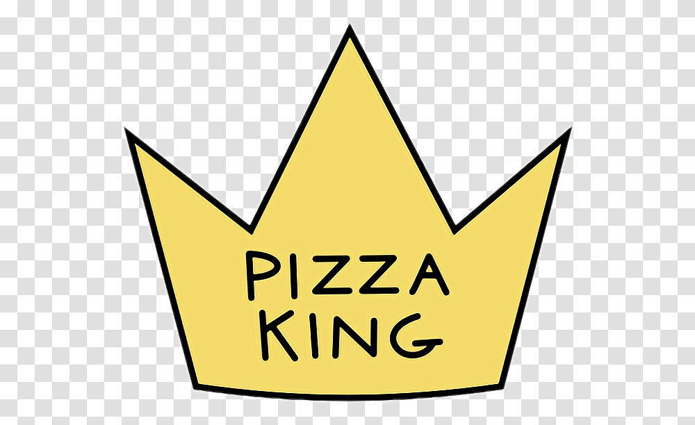 Pizza Pizzaking King Crown Tumblr Myedit Givecred, Label, Logo Transparent Png