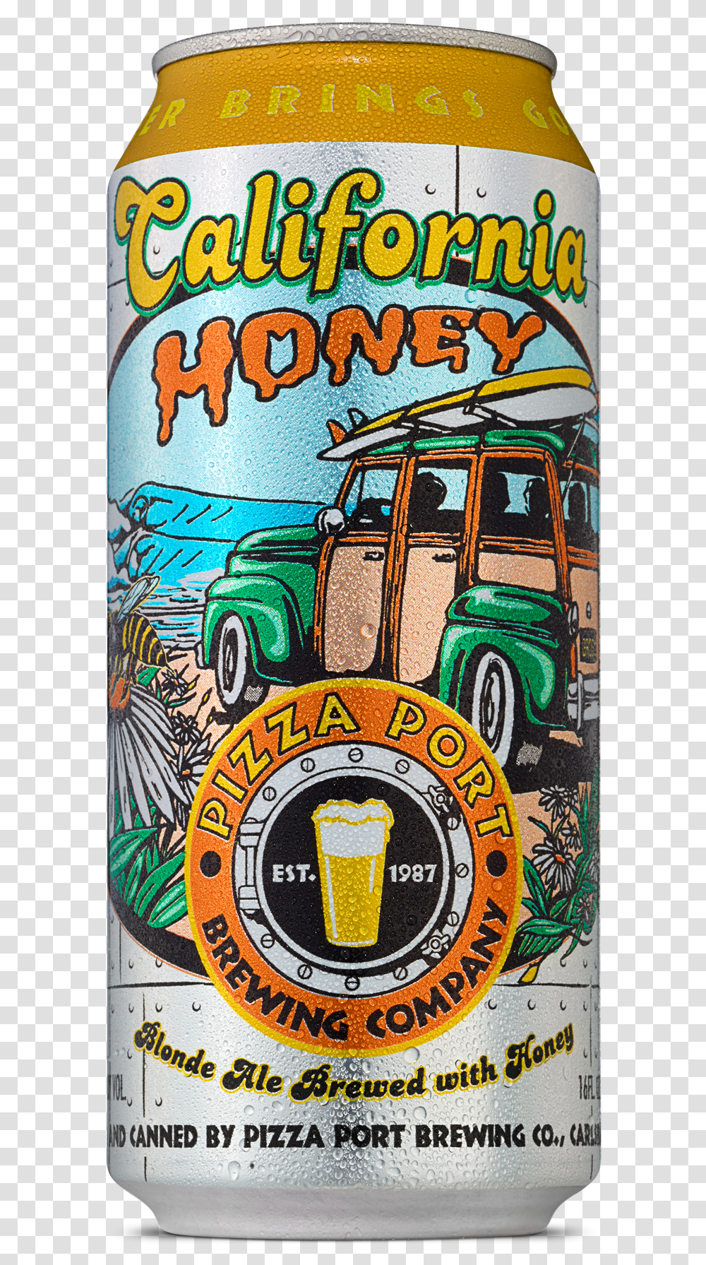 Pizza Port California Honey Blonde Ale, Logo, Label Transparent Png