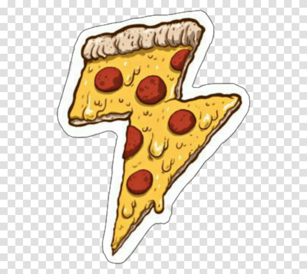 Pizza Rayo Sticker Cheesy Pizza Illustration, Cookie, Food, Biscuit, Sweets Transparent Png