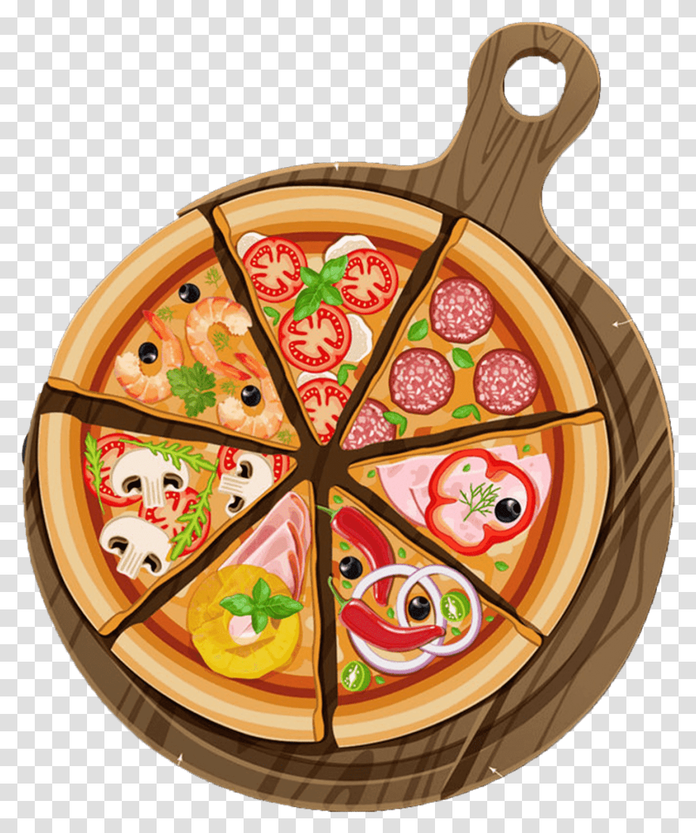 Pizza Slice Clipart Pizza Slices Clipart Pizza Clip Art Pizza Slice, Dish, Meal, Food, Floral Design Transparent Png