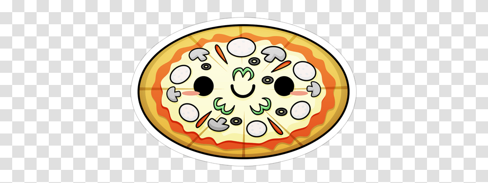 Pizza Sticker, Meal, Food, Dish, Birthday Cake Transparent Png