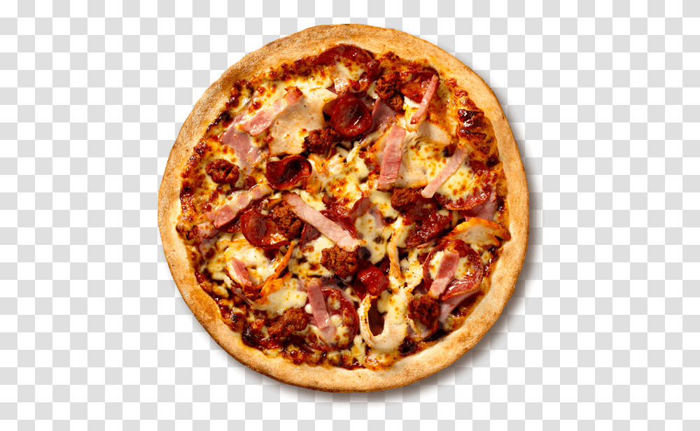 Pizza Top View, Food, Dish, Meal Transparent Png