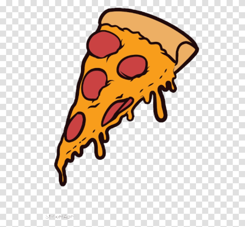 Pizza Tumblr Stickers Clipart Transparen Pizza Clipart, Food, Mouth Transparent Png