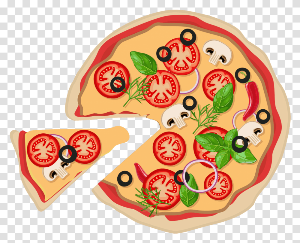 Pizza Vector Pizza Vector Free, Food, Sweets, Cake Transparent Png