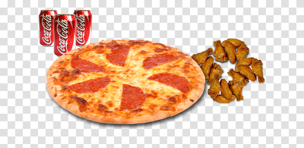 Pizza Wings Can Soda, Food, Beverage, Alcohol, Plant Transparent Png
