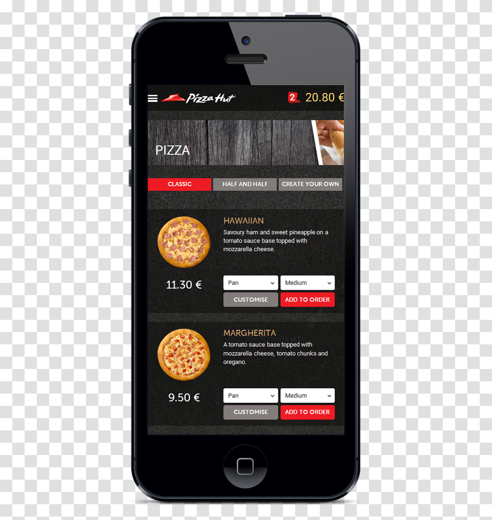 Pizzahut Mobile Online Ordering Mobile App, Mobile Phone, Electronics, Cell Phone, Person Transparent Png