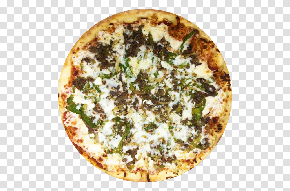 Pizzaitalian Foodrecipegoat Foodtarte Flambepizza Cheese Steak Pizza, Meal, Dish, Plant, Suit Transparent Png