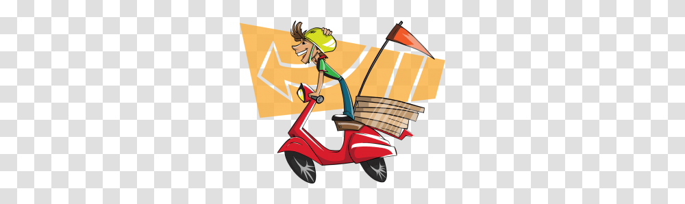 Pizzolis No Ordinary Pizza Delivery Place, Scooter, Vehicle, Transportation, Lawn Mower Transparent Png