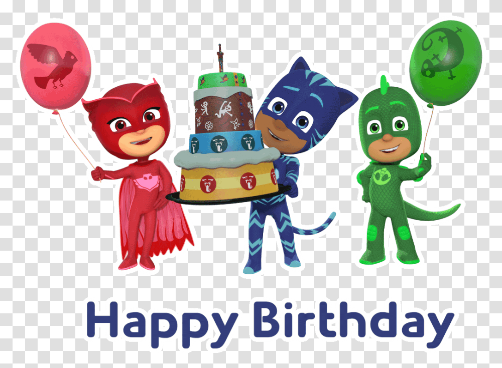 Pj Mask Happy Birthday, Food, Leisure Activities Transparent Png