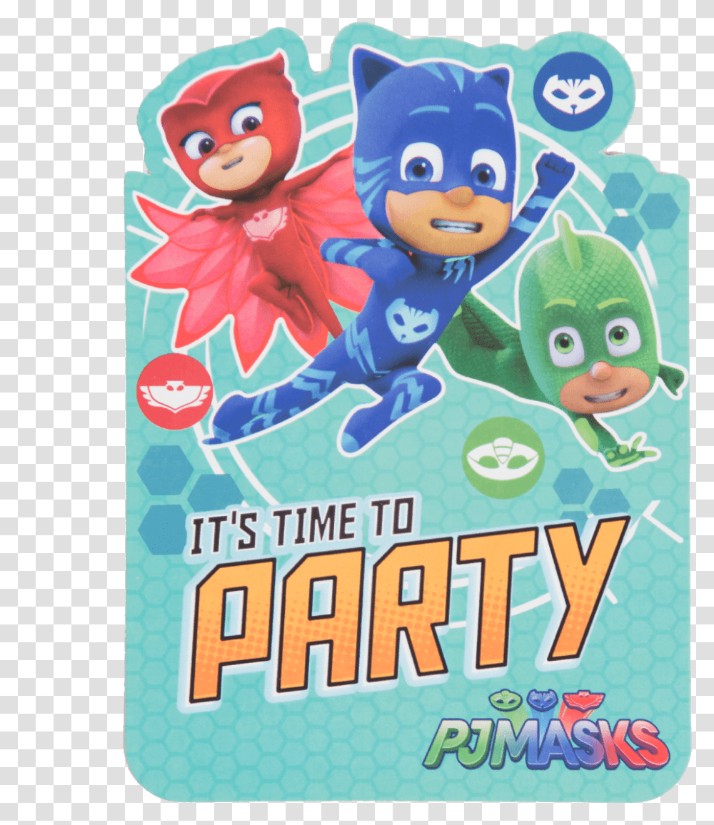 Pj Mask Party Invitations Pj Mask Gift Bag, Advertisement, Poster, Flyer, Paper Transparent Png