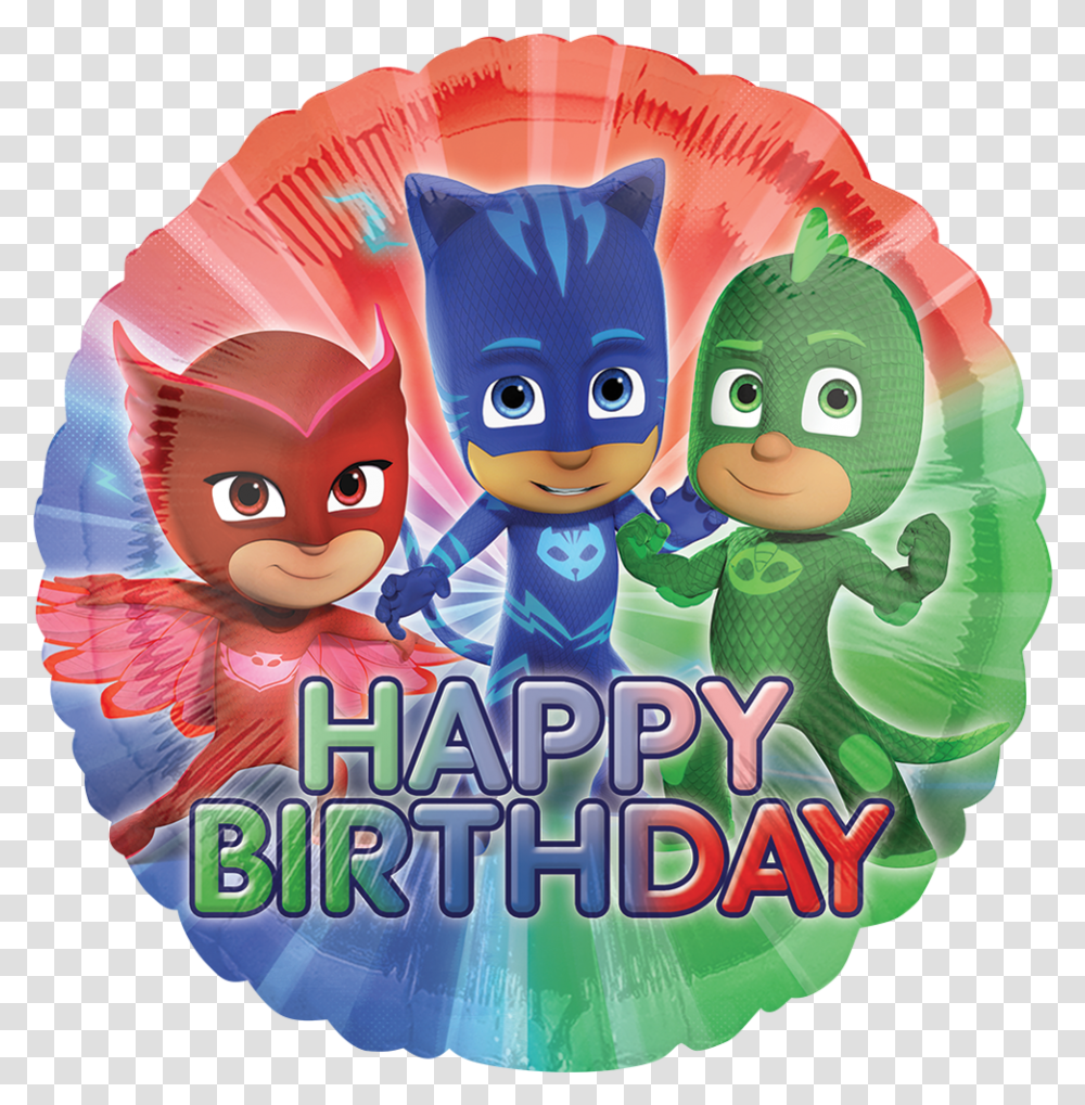 Pj Mask Pj Masks Happy Birthday Toppers, Art, Clothing, Toy, Graphics Transparent Png