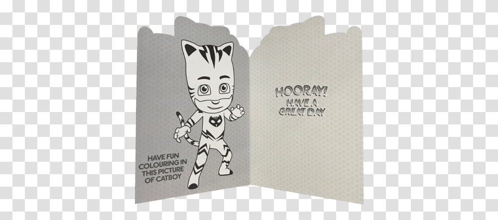 Pj Masks Birthday Card Cartoon, Text, Paper, Page, Drawing Transparent Png