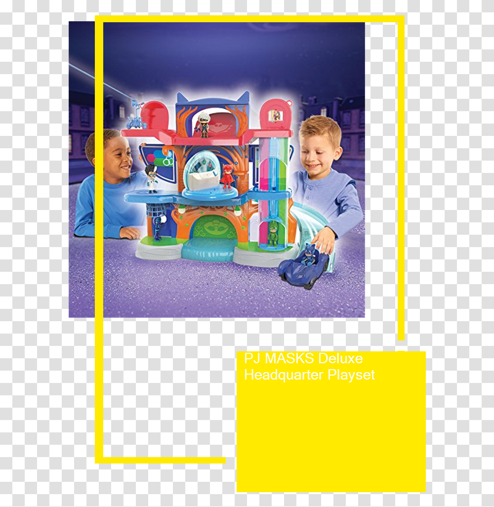 Pj Masks Hq Playset, Person, Human, Indoor Play Area, Playground Transparent Png
