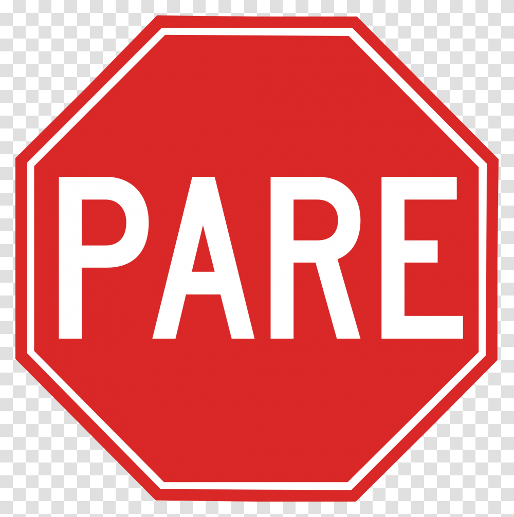 Placa De Para Parada Obrigatria Do Not Text And Drive, Stopsign, Road Sign, First Aid Transparent Png