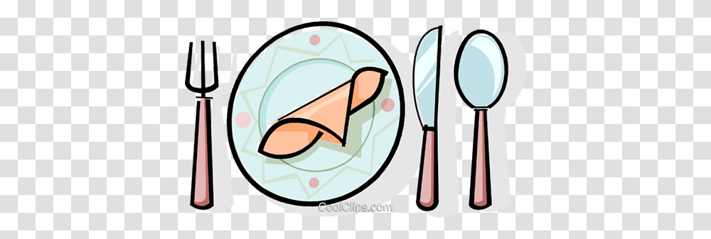 Place Setting Royalty Free Vector Clip Art Illustration, Label, Cutlery, Scissors Transparent Png