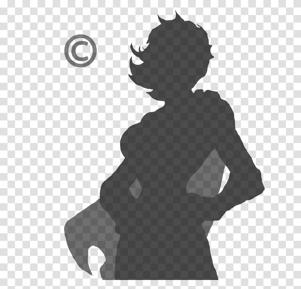 Placeholder Female Superhero C, Silhouette, Cross, Stencil Transparent Png