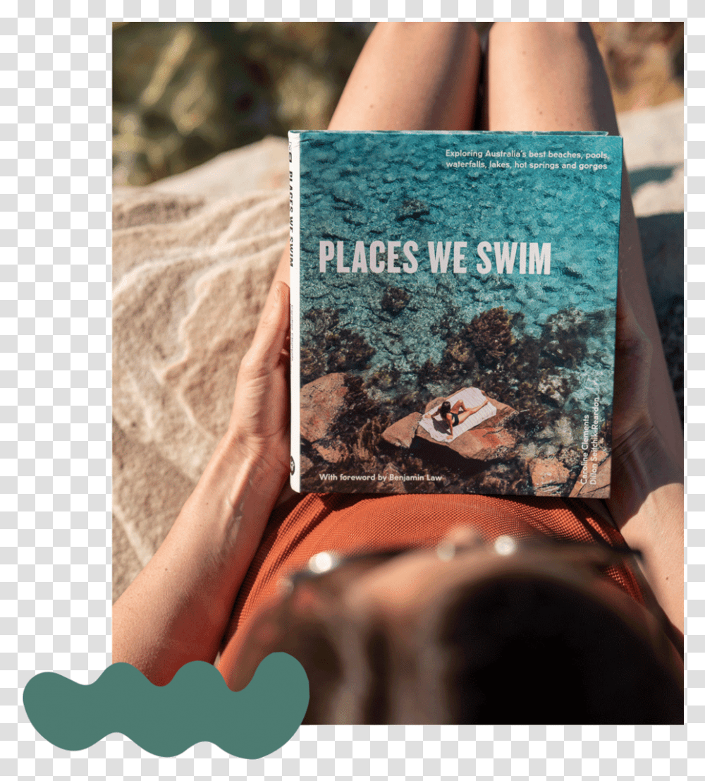 Places We Swim, Book, Person, Finger, Clothing Transparent Png