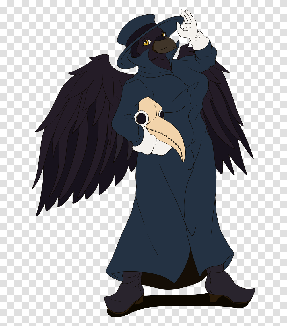 Plague Doctor Crow Commission Cartoon, Mammal, Animal, Wildlife, Person Transparent Png