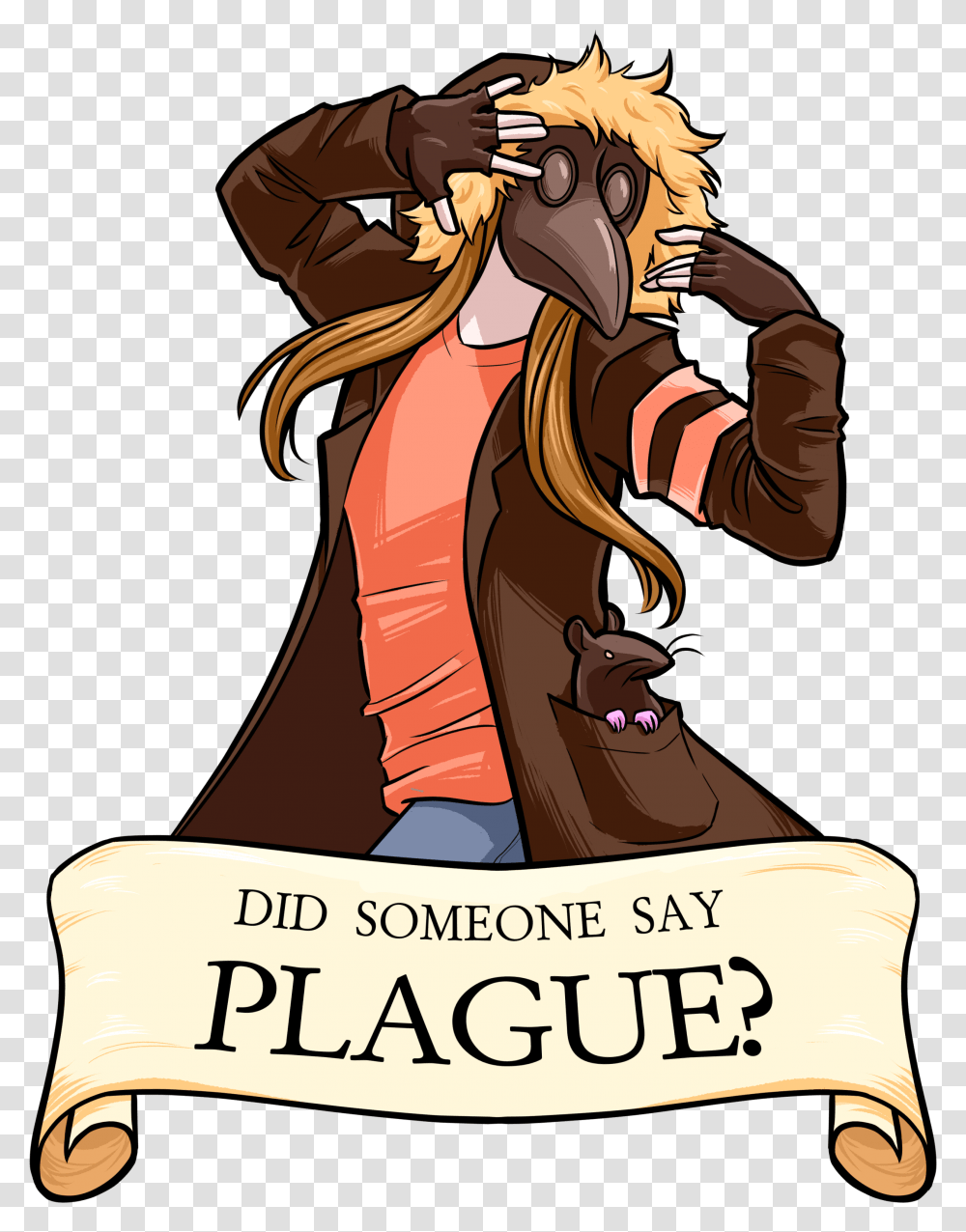 Plague Ryuk Store Cartoon, Person, Clothing, Text, Animal Transparent Png