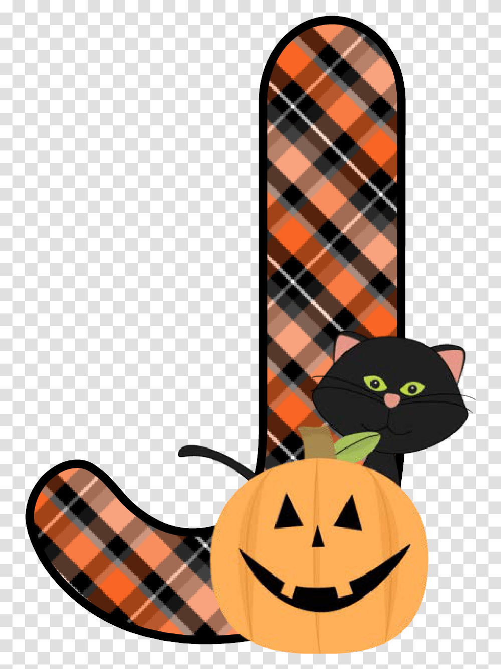 Plaid Halloween J Happy Halloween Letter J, Animal, Tie, Accessories, Accessory Transparent Png