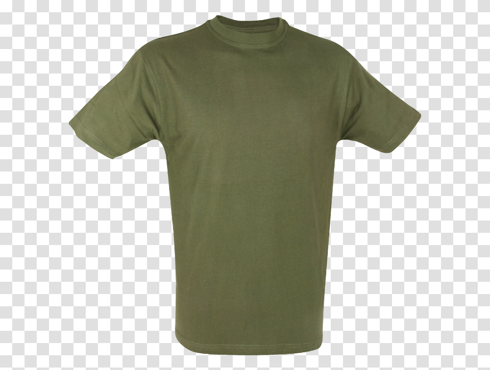 Plain Army Green T Shirt, Apparel, T-Shirt, Khaki Transparent Png