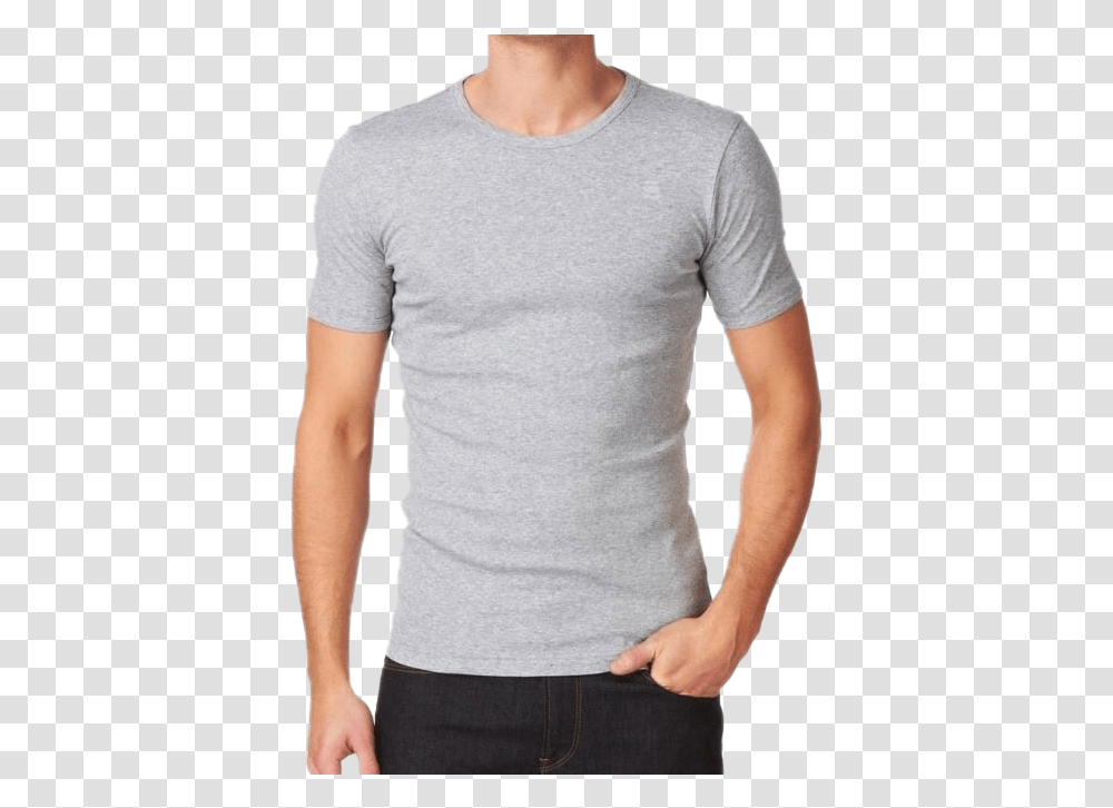 Plain Grey T Shirt Image Background G Star Base T Shirt, Sleeve, T-Shirt, Person Transparent Png