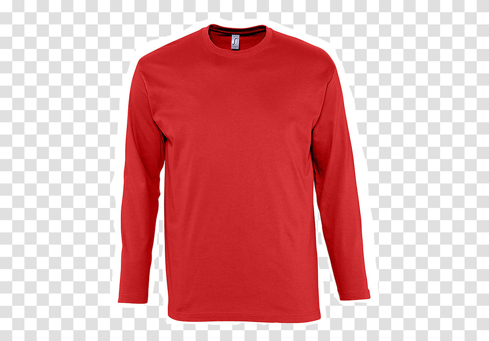 Plain Long Sleeve T Shirt Red Plain Long Sleeve Tshirts, Apparel, Sweatshirt Transparent Png