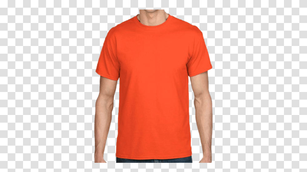 Plain Orange T Shirt Background Arts Mens Orange T Shirt, Clothing, Apparel, T-Shirt, Sleeve Transparent Png