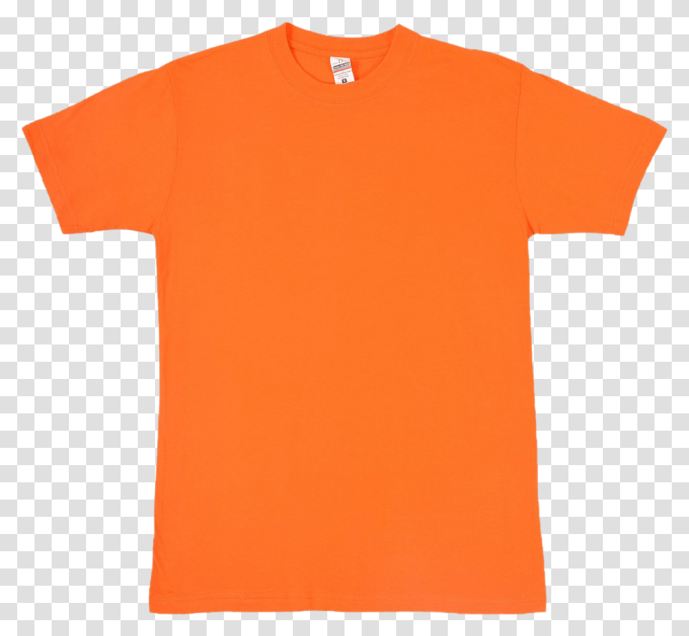 Plain Orange T Shirt Image Arts Active Shirt, Clothing, Apparel, T-Shirt Transparent Png