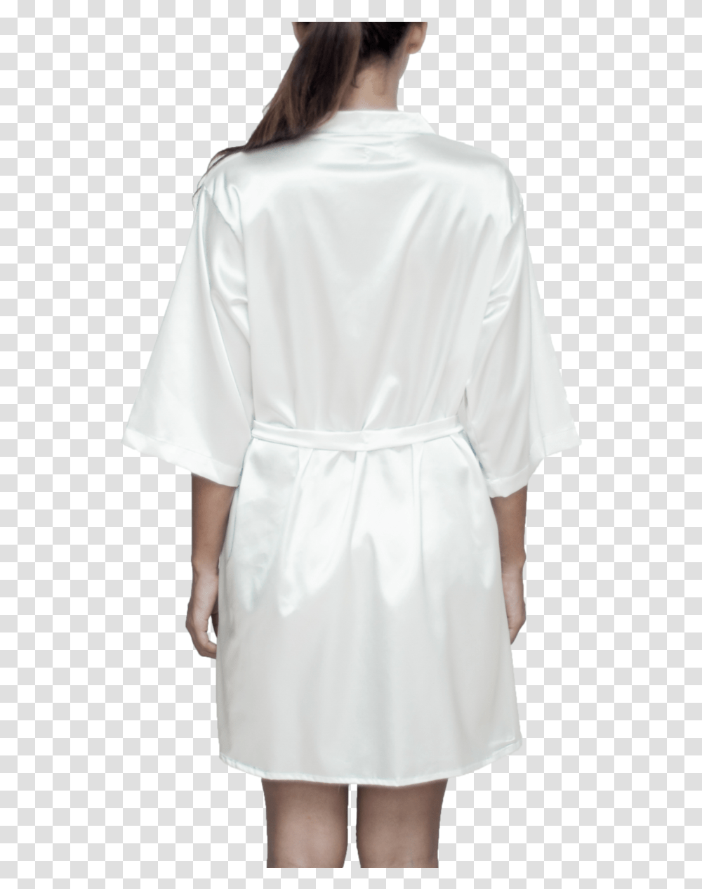 Plain Satin Robe Trench Coat, Apparel, Fashion, Person Transparent Png