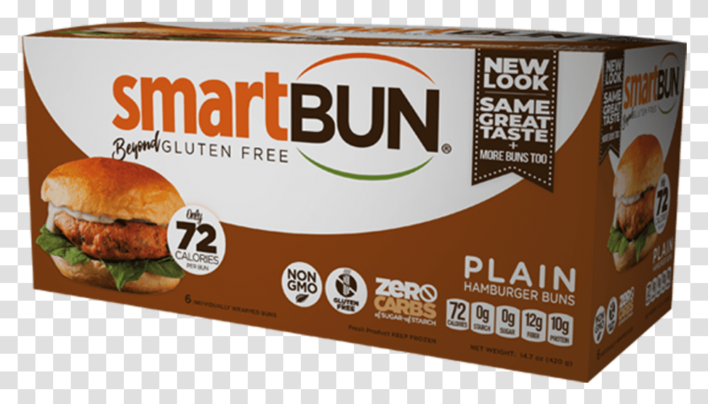 Plain Smartbuns Smart Buns, Burger, Food, Label Transparent Png