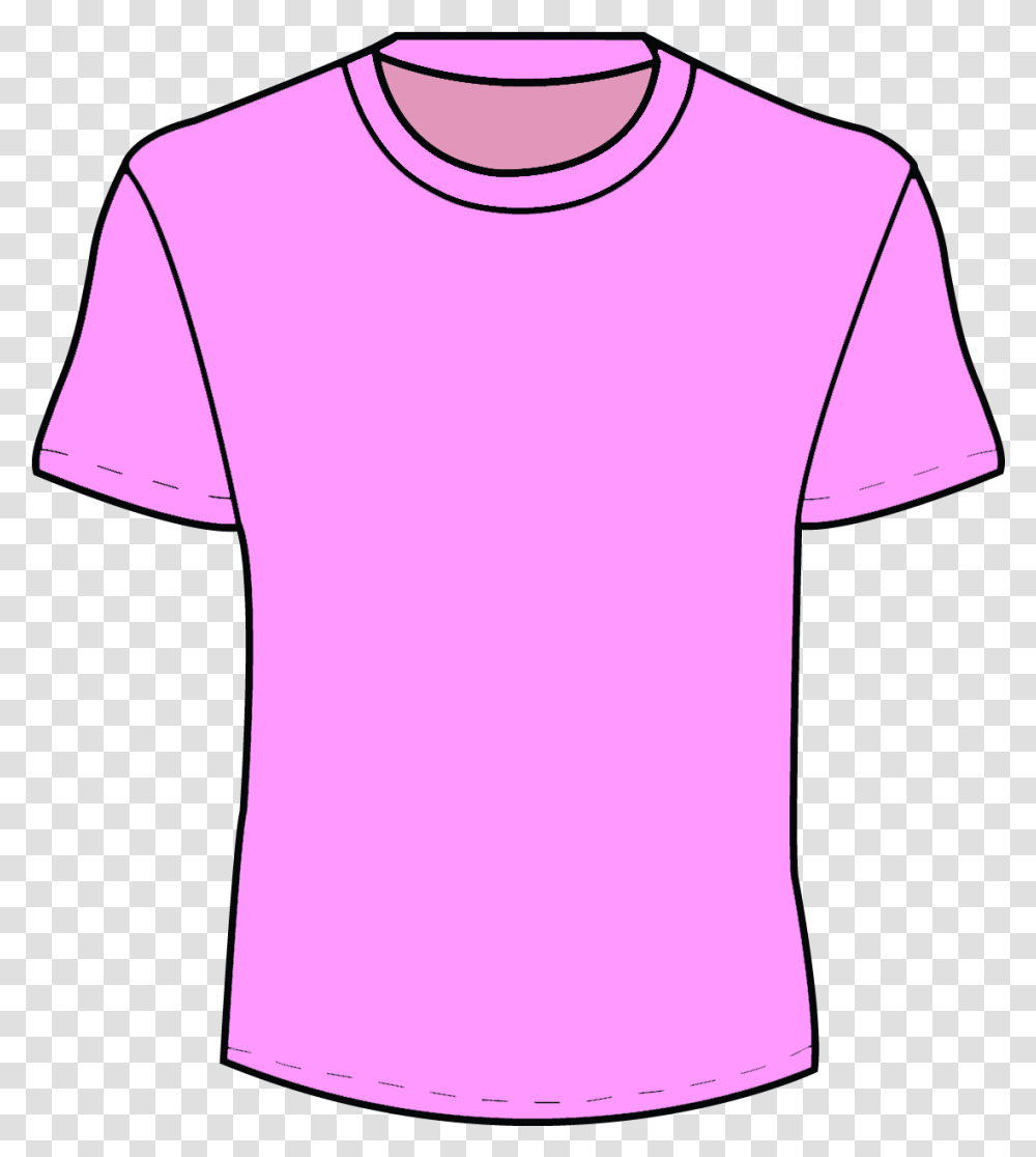 Plain Violet T Shirt Back Pink Shirt Clipart, Clothing, Apparel, T-Shirt, Sleeve Transparent Png
