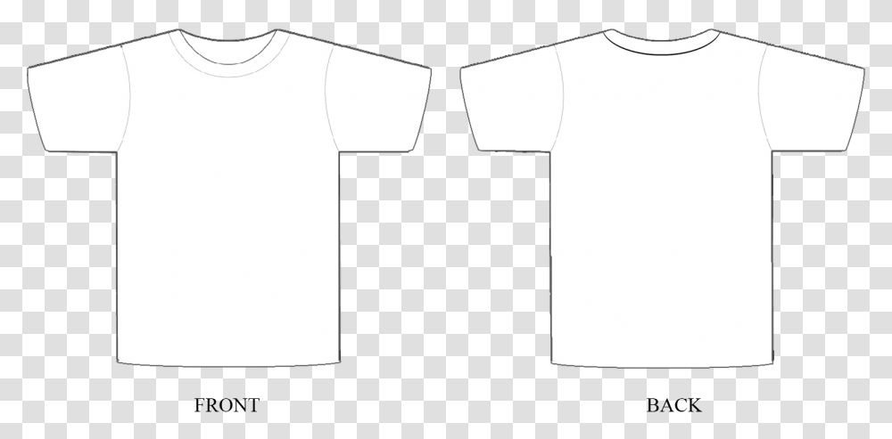 Plain White T Shirt Front And Back T Shirt Template For Adobe Photoshop, Apparel, T-Shirt, Plot Transparent Png