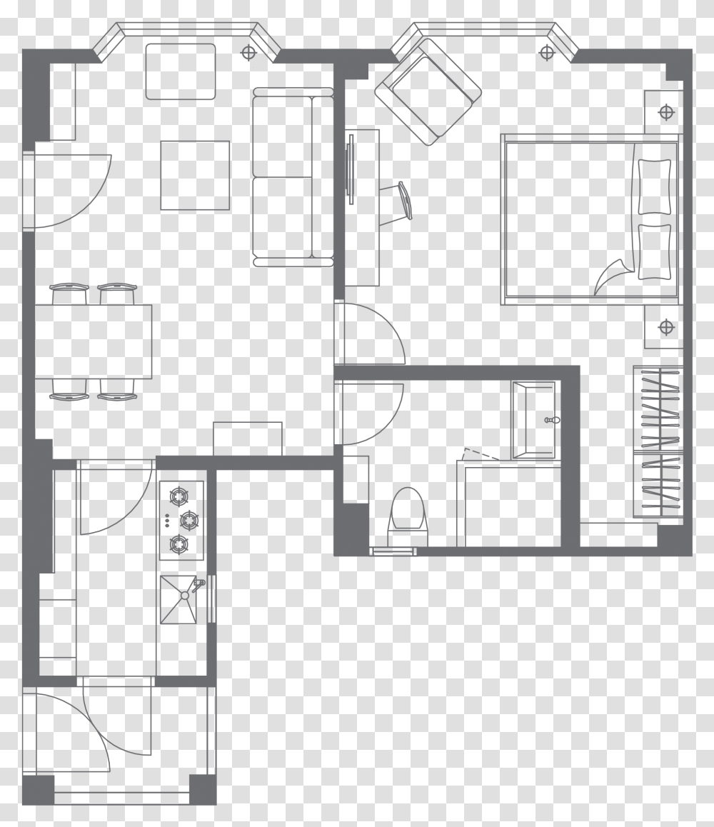 Plan Apartment, Floor Plan, Diagram, Plot Transparent Png