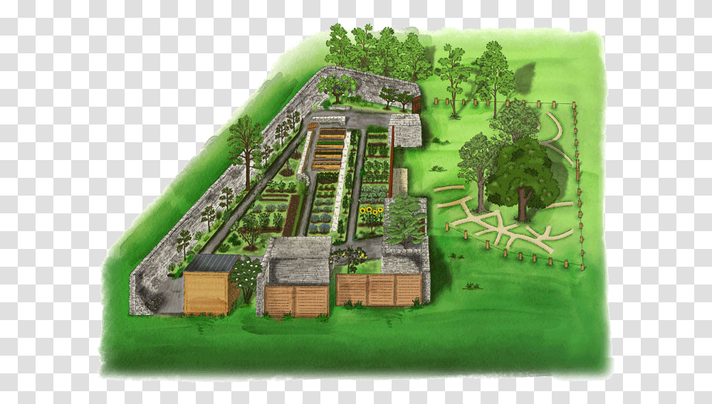 Plan Du Jardin Historique De Mont Dauphin Jardin De Mont Dauphin, Building, Nature, Outdoors, Grass Transparent Png