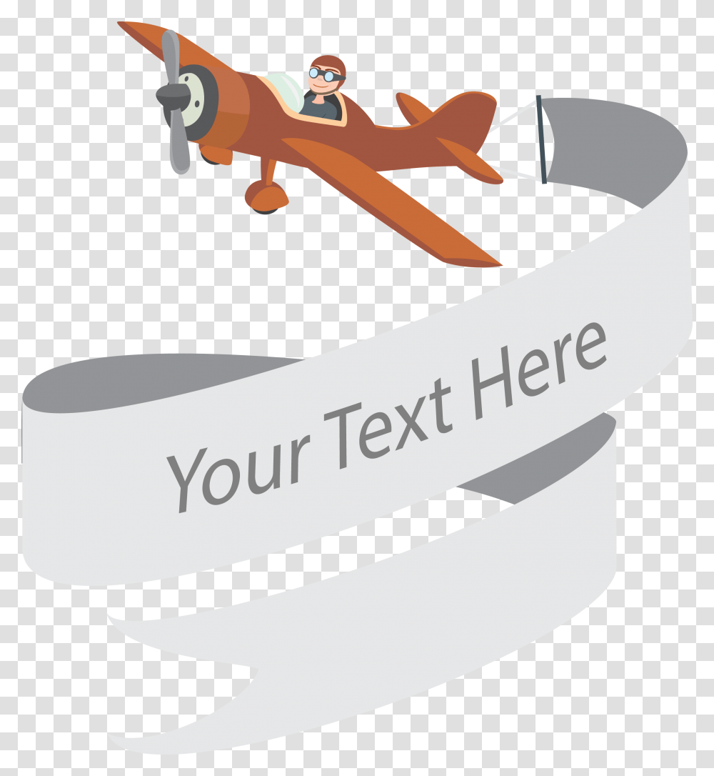 Plane Banner Amp Free Plane Banner Clipart Plane With Banner, Bowl, Label Transparent Png