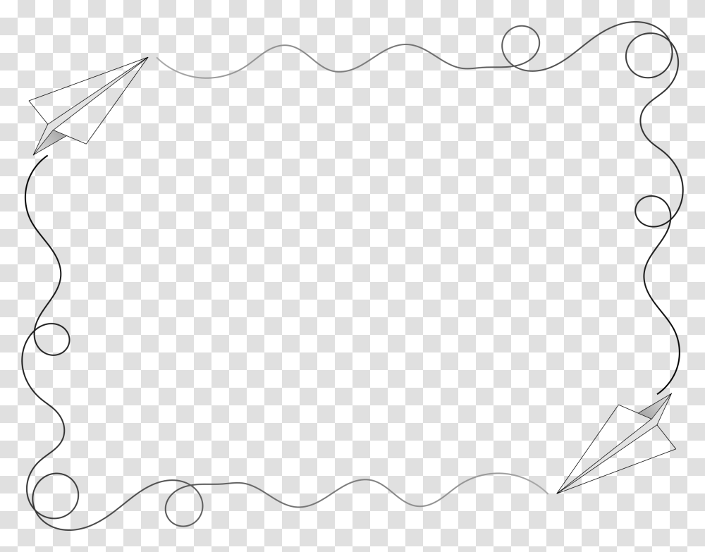 Plane Clipart Border, Silhouette, Outdoors Transparent Png