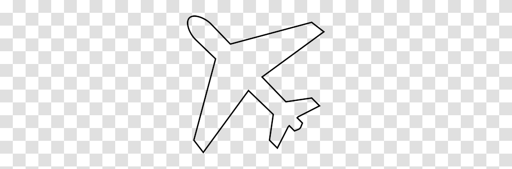 Plane Clipart Outline, Bow, Star Symbol, Recycling Symbol Transparent Png
