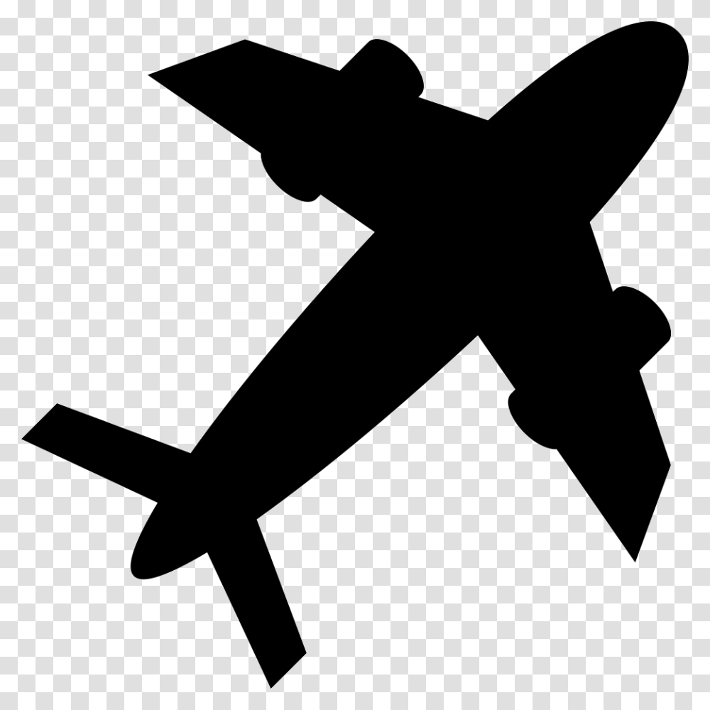 Plane Diagonal Silhouette Icon Free Download, Axe, Tool, Aircraft, Vehicle Transparent Png