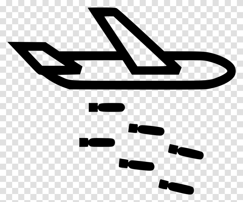 Plane Dropping Missiles, Vehicle, Transportation, Stencil, Aircraft Transparent Png