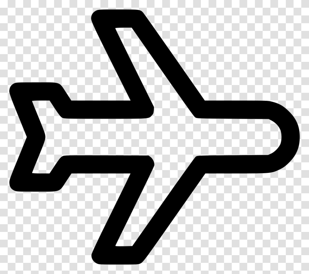 Plane Emoji Flight Mode Plane Aeroplane Signal Plane Black And White Emoji, Hammer, Tool, Emblem Transparent Png