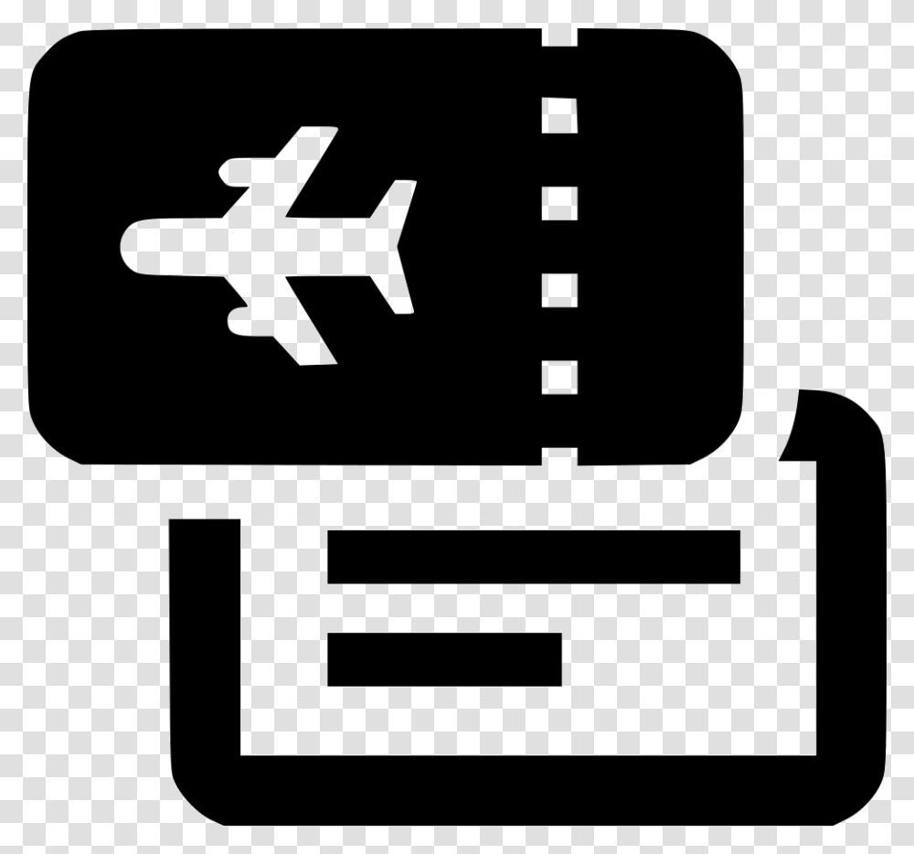 Plane Ticket Icon Free Download, Stencil, First Aid Transparent Png