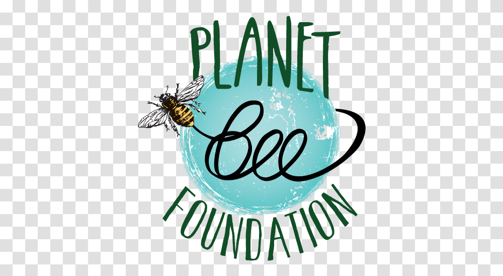 Planet Bee Foundation Graphic Design, Word, Honey Bee, Insect, Invertebrate Transparent Png
