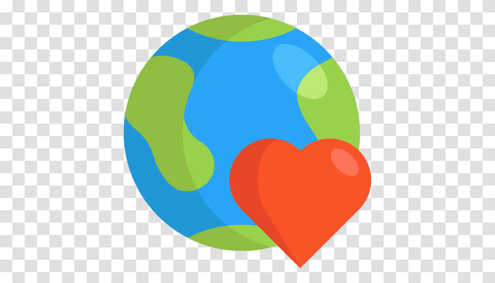 Planet Earth, Balloon, Heart Transparent Png