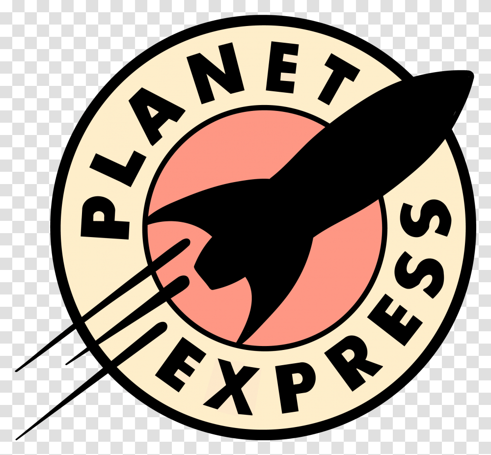 Planet Express Logo And Symbol Meaning Futurama Planet Express Logo, Trademark, Text, Label, Vehicle Transparent Png