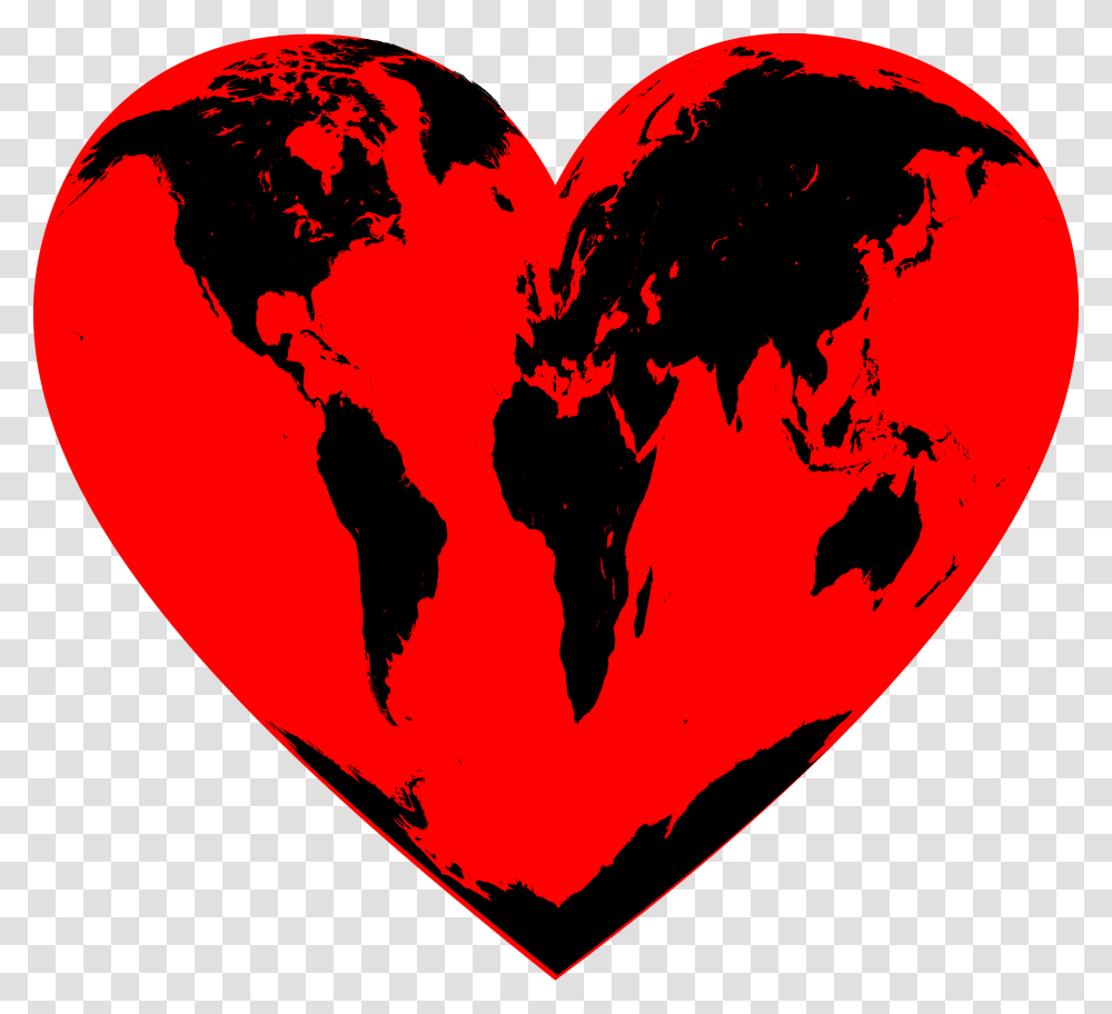 Planet Heart Clip Arts Gray Blank World Map, Outer Space, Astronomy, Universe, Globe Transparent Png
