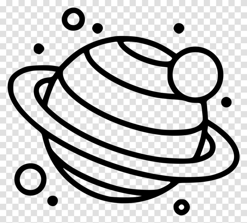 Planet Saturn Saturn White And Black, Stencil, Silhouette, Apparel Transparent Png