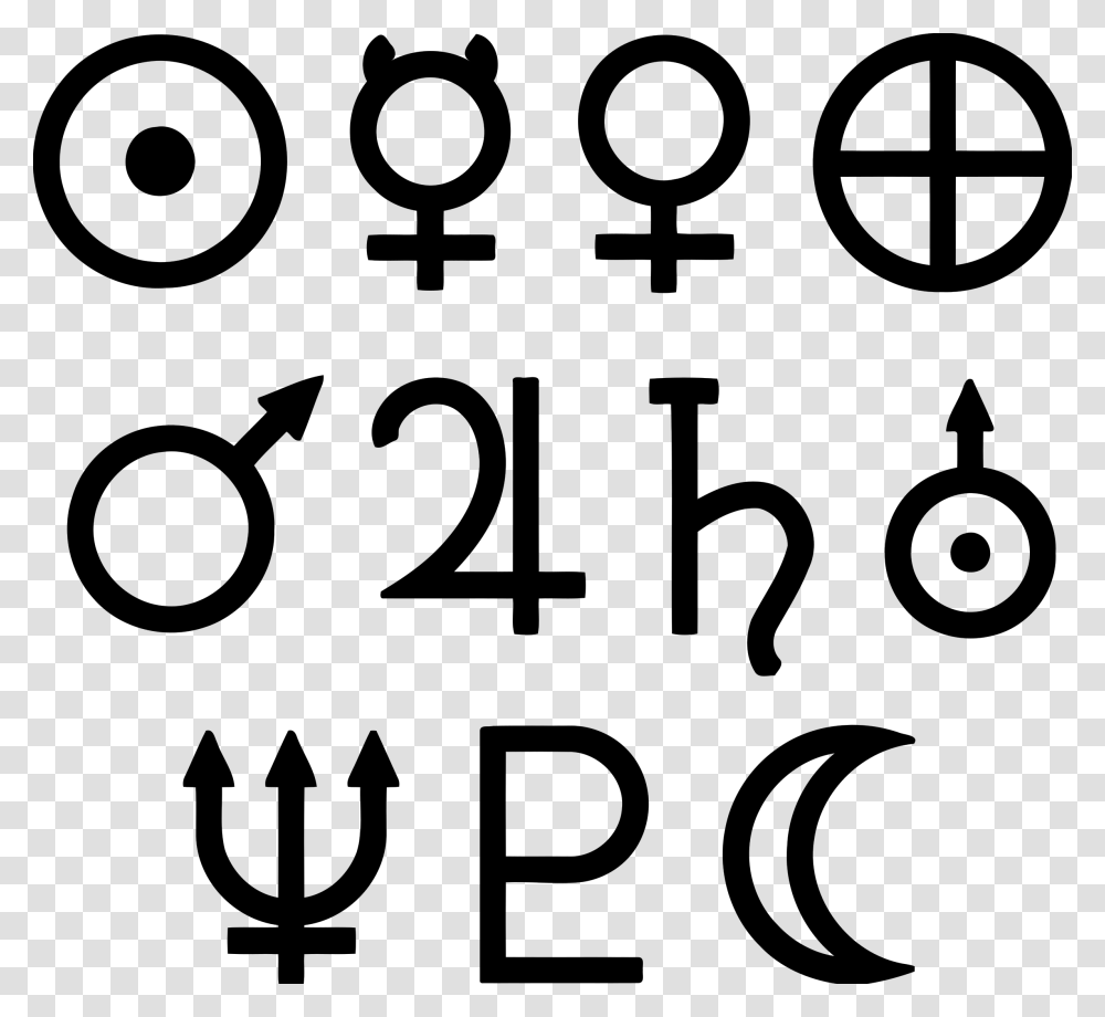 Planet Symbols Symbols Of Solar System, Gray, World Of Warcraft Transparent Png