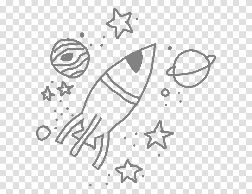 Planets Clipart Space Drawing Background, Stencil, Star Symbol Transparent Png