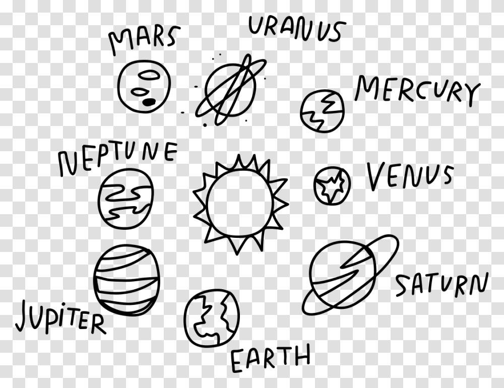Planets Space Black Aestheticblack Simple Aesthetic Drawings Planets, Gray, World Of Warcraft Transparent Png